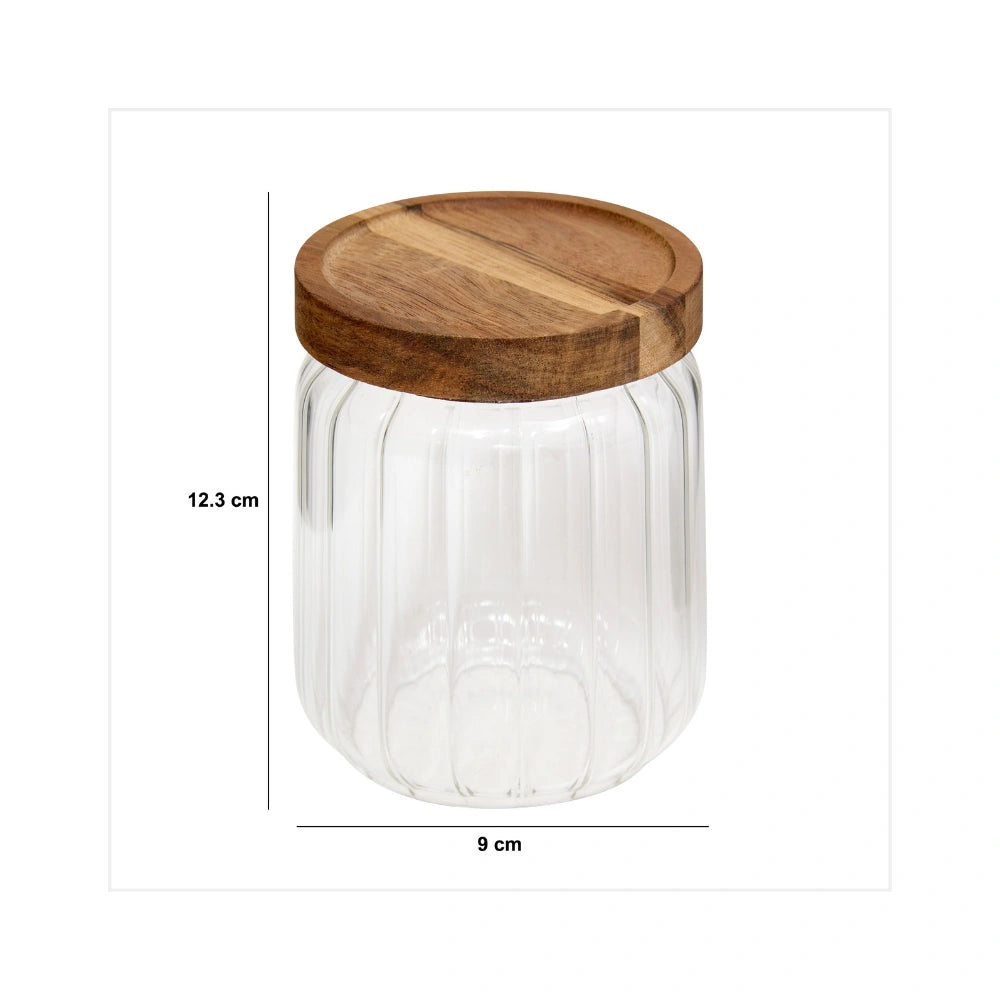 Stijlvolle luchtdichte glazen voorraadpot 500 ml Five®