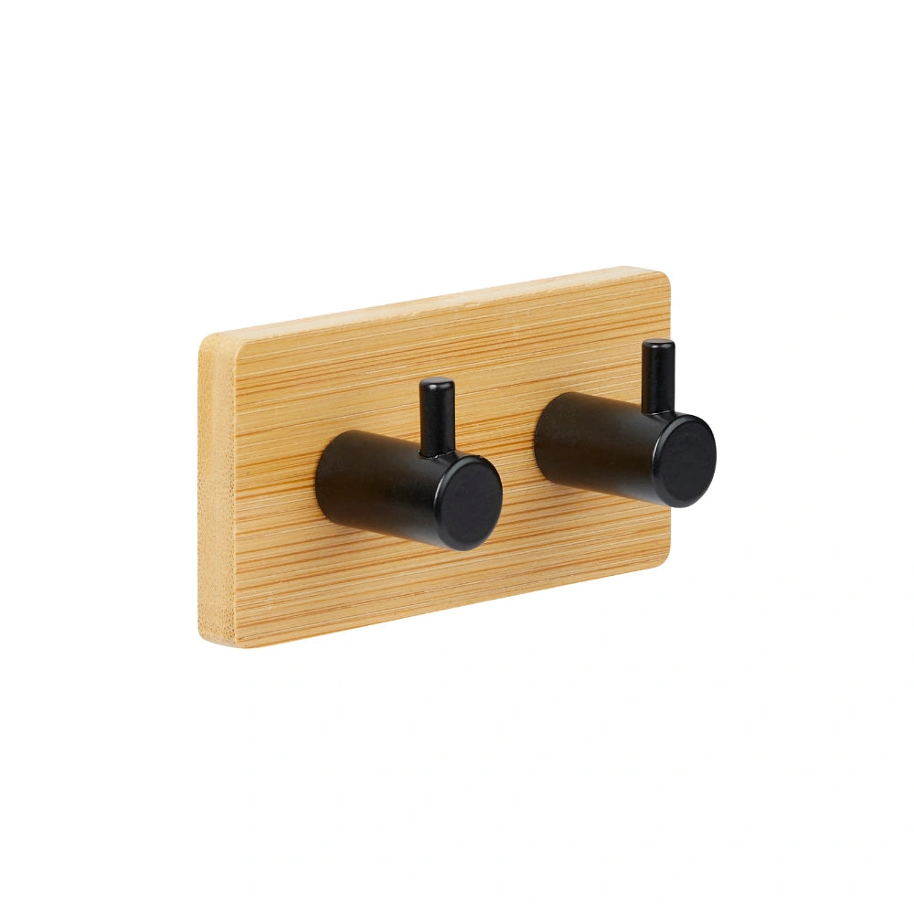 Bamboe dubbel handdoekhaakje zelfklevend Five®