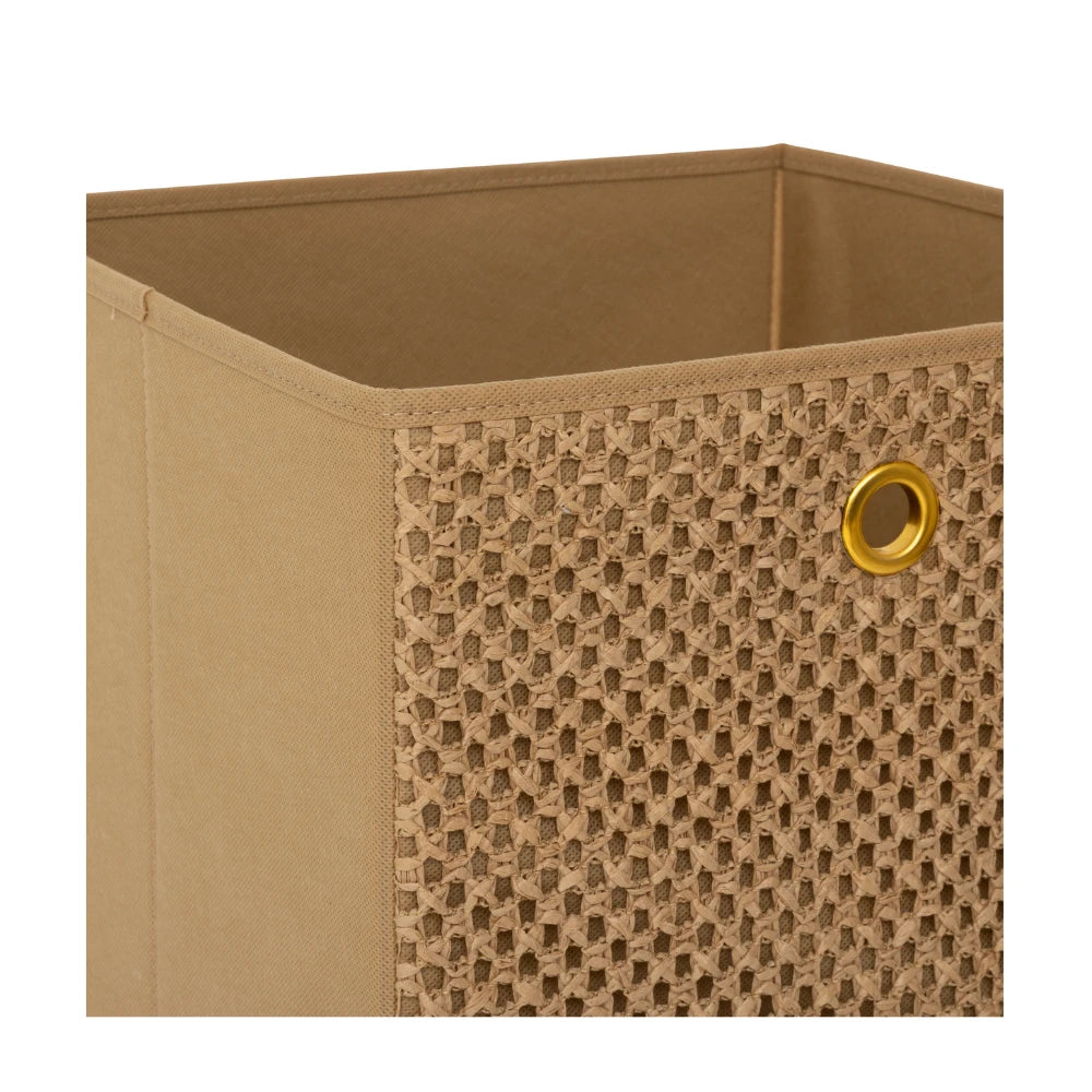Opbergmand met geweven patroon bruin Five®