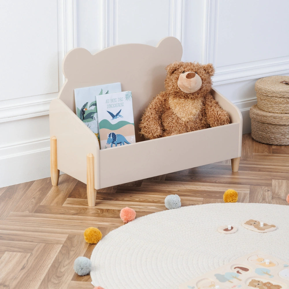 Bruine houten opbergbak kinderkamer Atmosphera