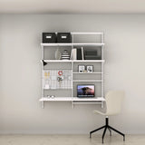 Elfa Home Office Opstelling met Opbergbord en Planken - 124,8 cm