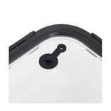 Vierkant vershoudbakje glas 1100 ml Five®