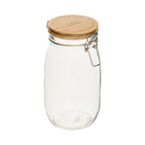 Glazen weckpot houten deksel 1.5 liter Five®