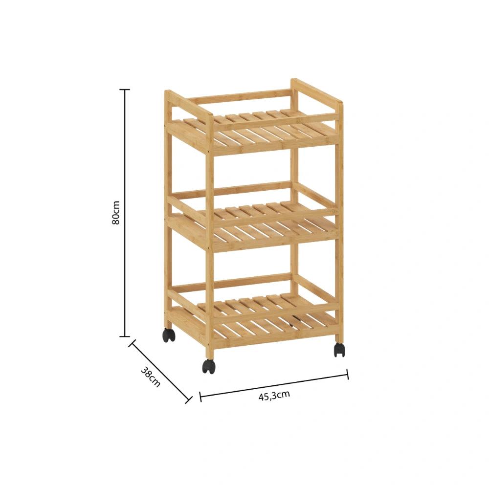 Houten keukentrolley 3 schappen Five®