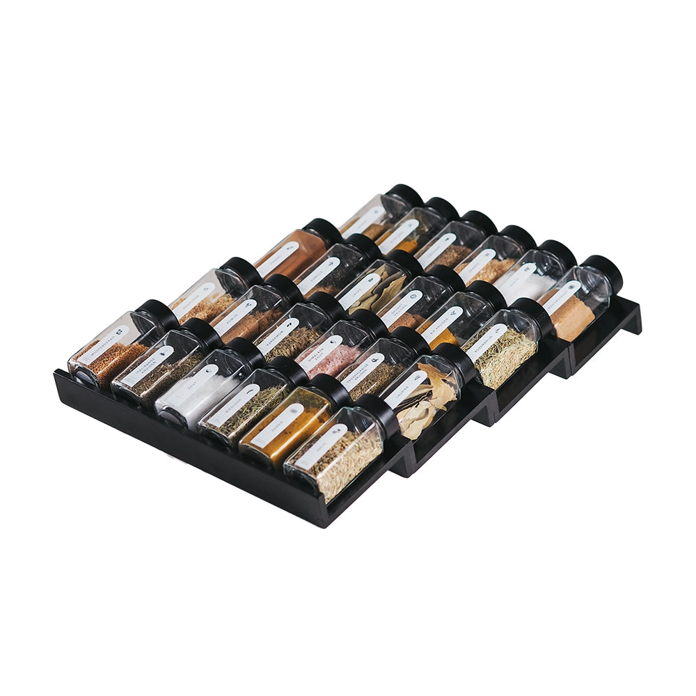 So Clever kruidenset Kruidenrek Lade met 24 Kruidenpotjes en 72 Labels