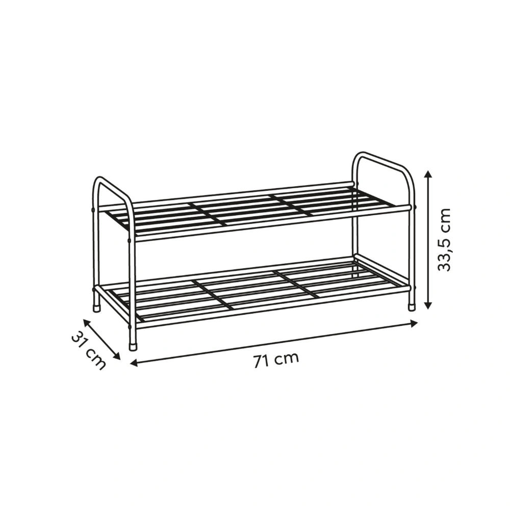 Zwart metalen schoenenrek 6 paar Five®