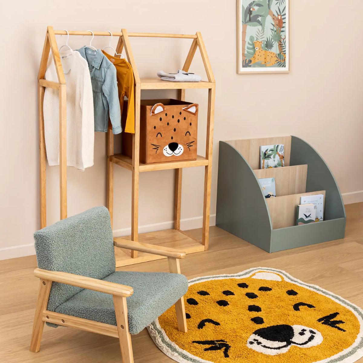 Opbergmand kinderkamer Luipaard Atmosphera