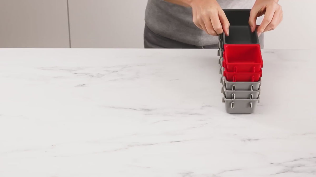 Modulaire 7-delige ladebakjes grijs zwart klikbaar Joseph Joseph