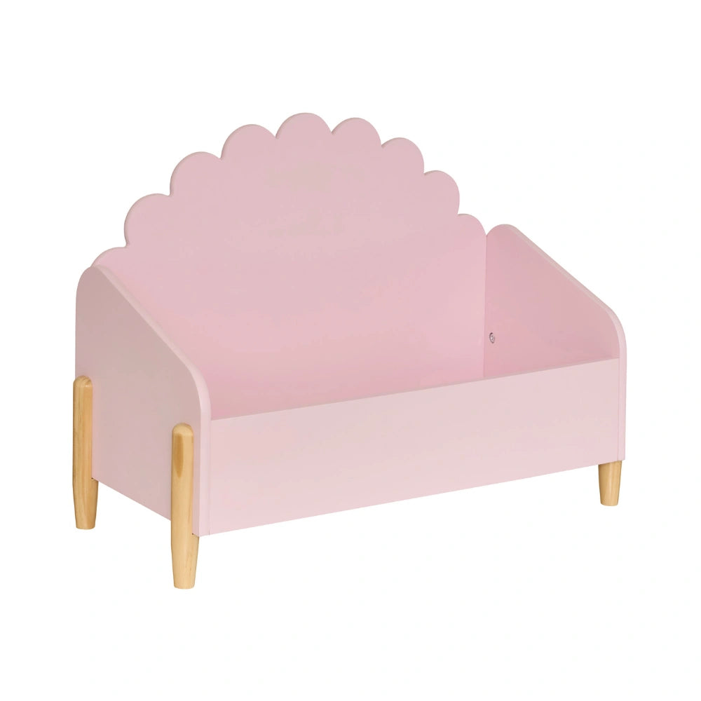 Roze houten opbergbak kinderkamer Atmosphera